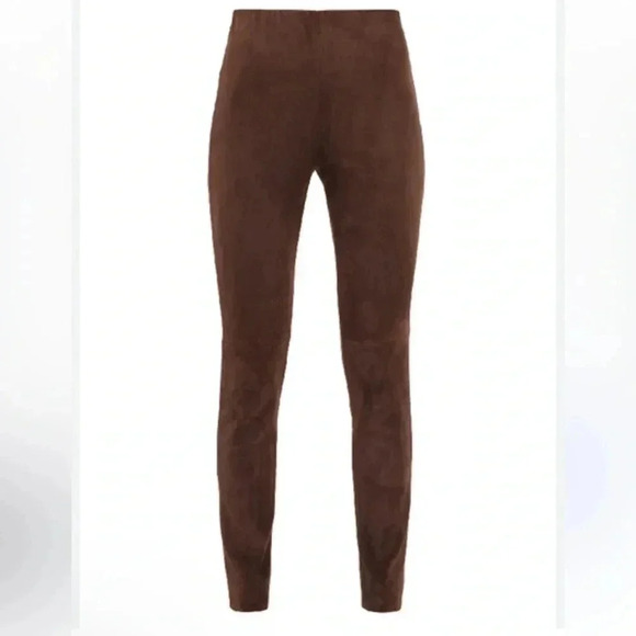 Brunello Cucinelli suede brown pants size small - Picture 3 of 5